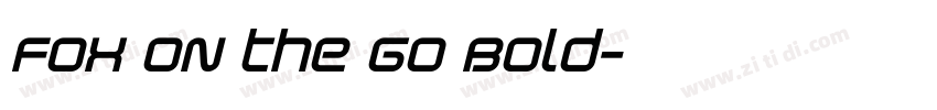 Fox on the Go Bold字体转换